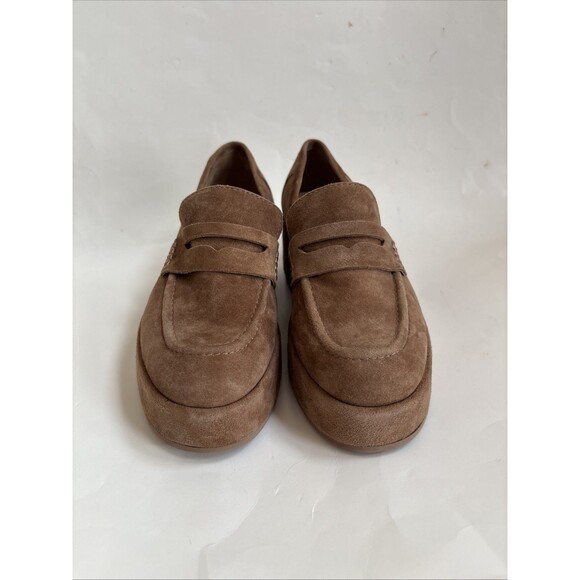 NWOB Dolce Vita Womens Yanni Chestnut Suede Platform Penny Loafer Size 6 - Picture 3 of 8